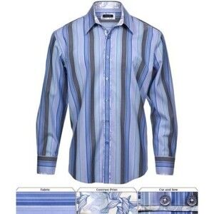 NWOT Zagiri Come Together Blue Stripe Shirt